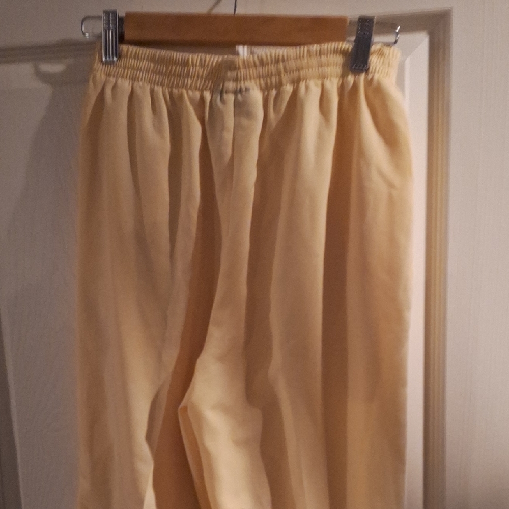 Vintage Maggie Sweet Yellow Pull-on Pants Petite Small - Picture 4 of 4